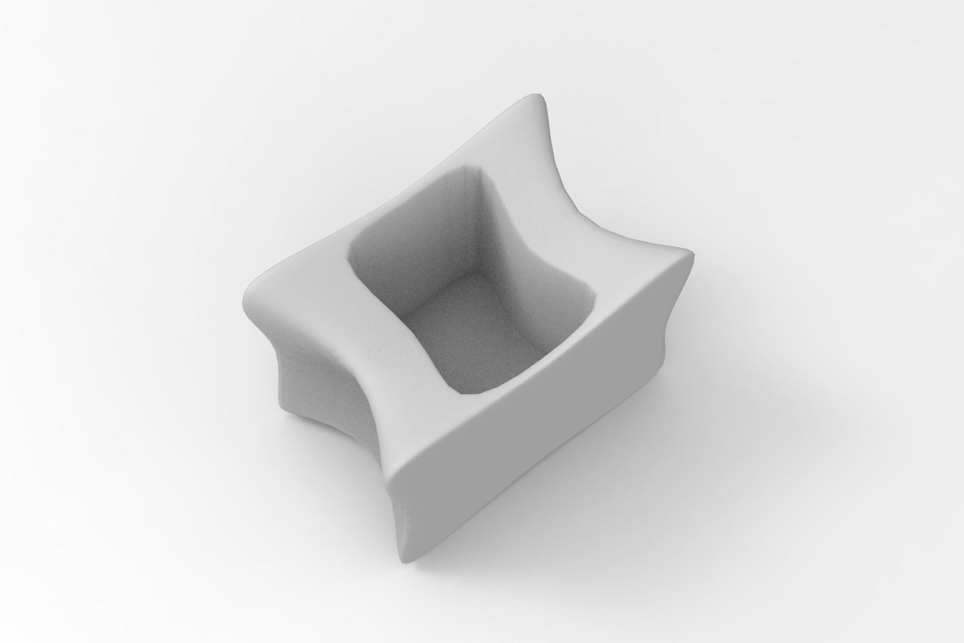 Doux Plant Pot Low-poly 3D model_7