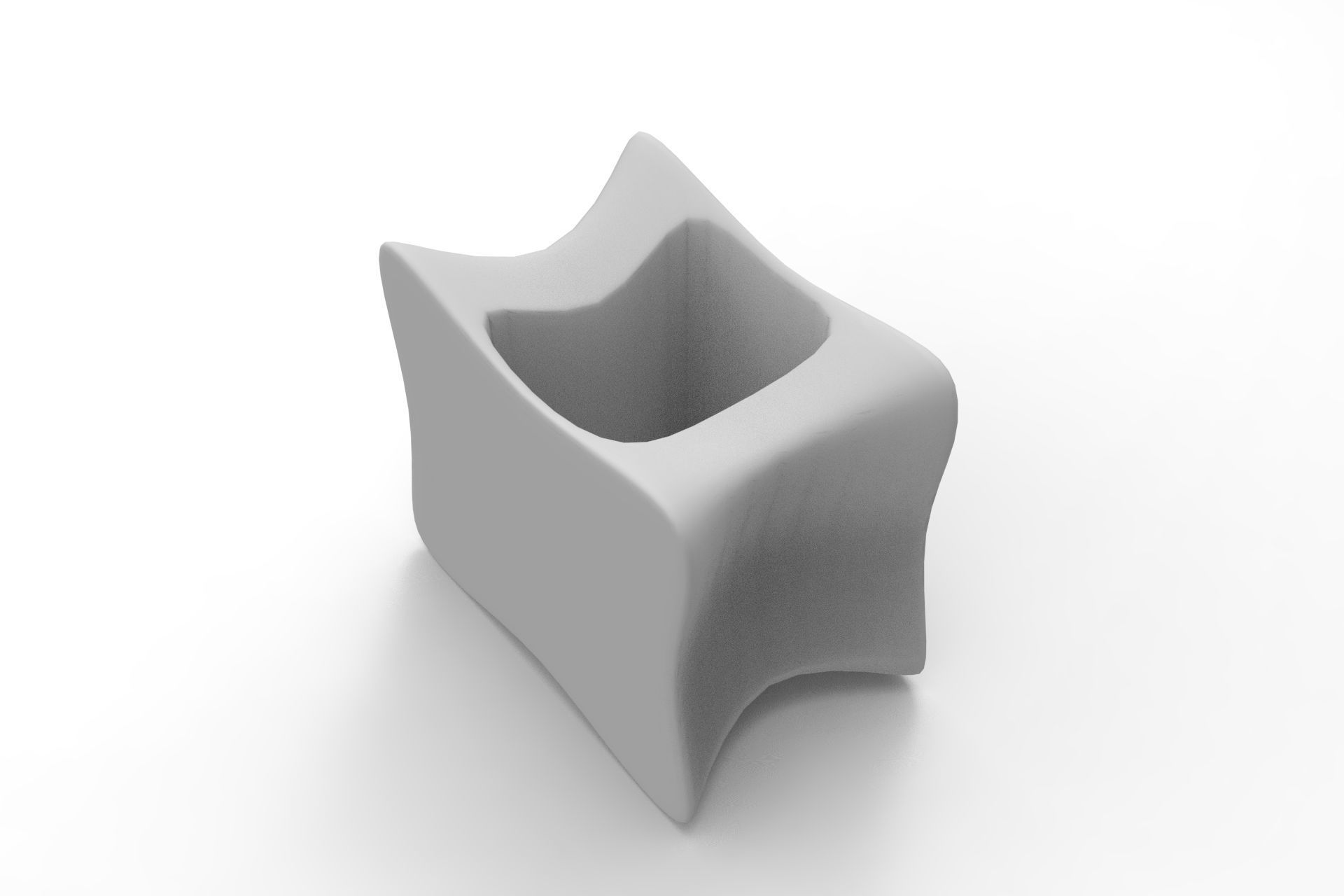 Doux Plant Pot Low-poly 3D model_8