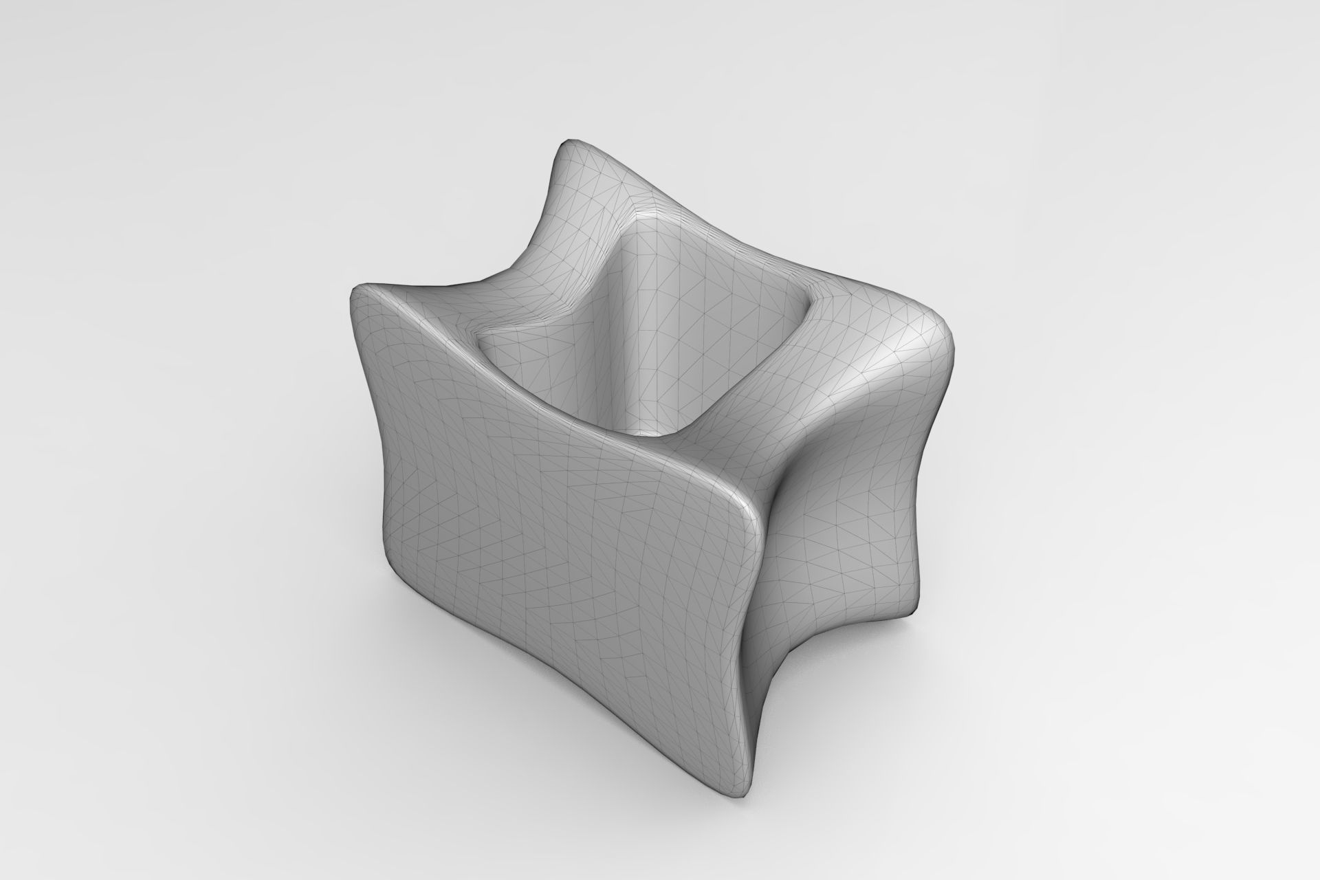 Doux Plant Pot Low-poly 3D model_6