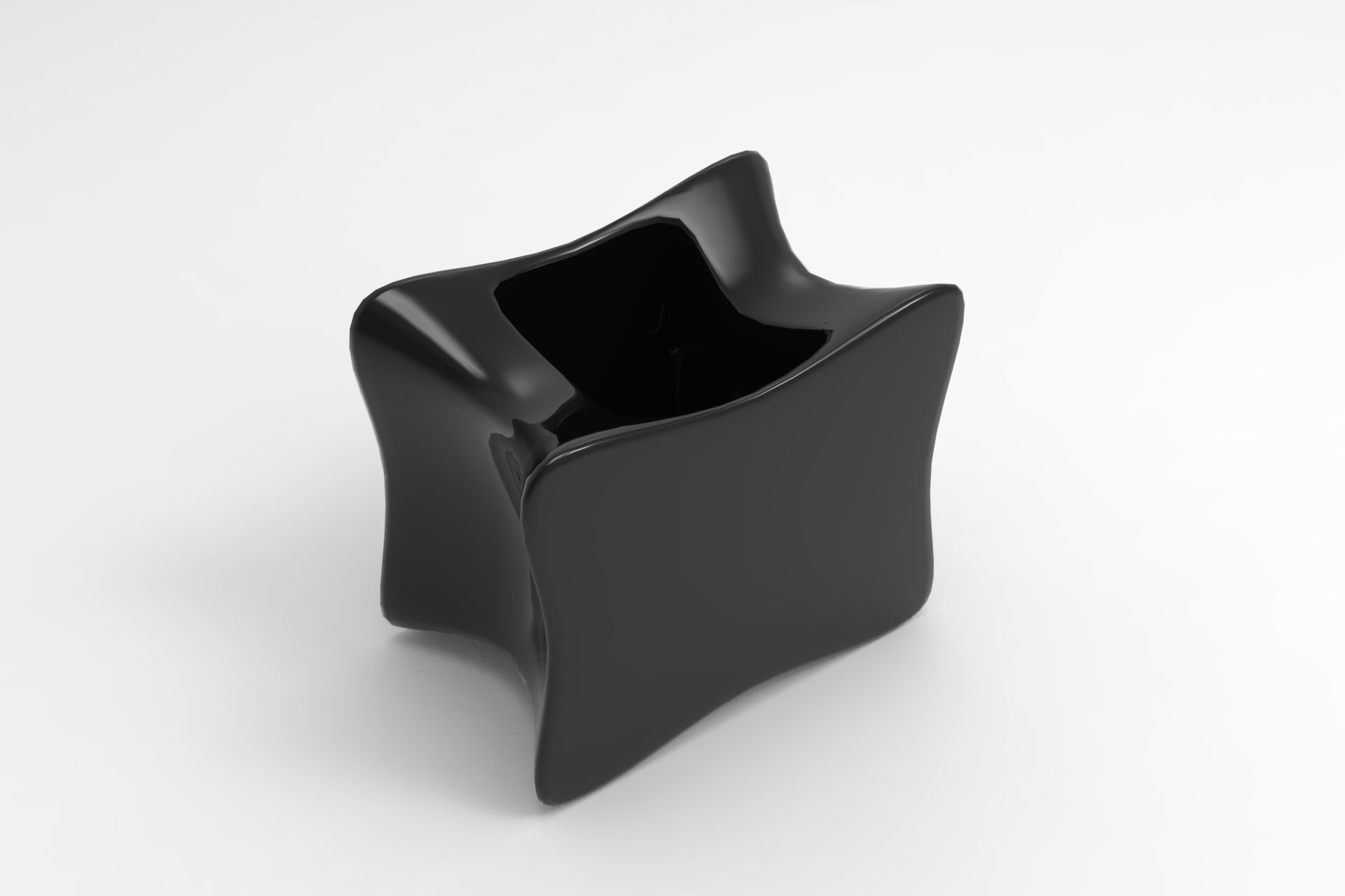 Doux Plant Pot Low-poly 3D model_1