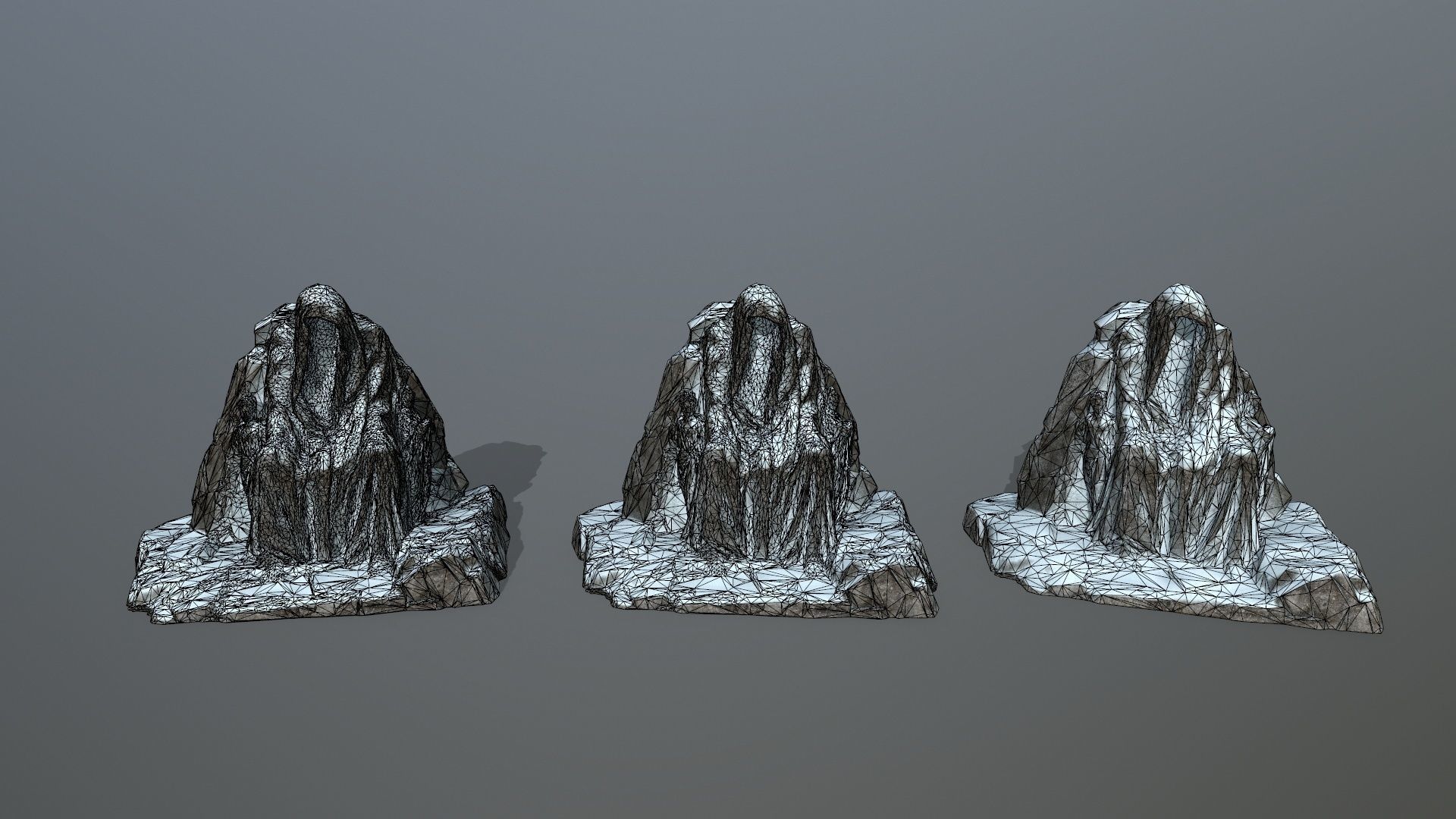 snow statue gate  Low-poly 3D model_14