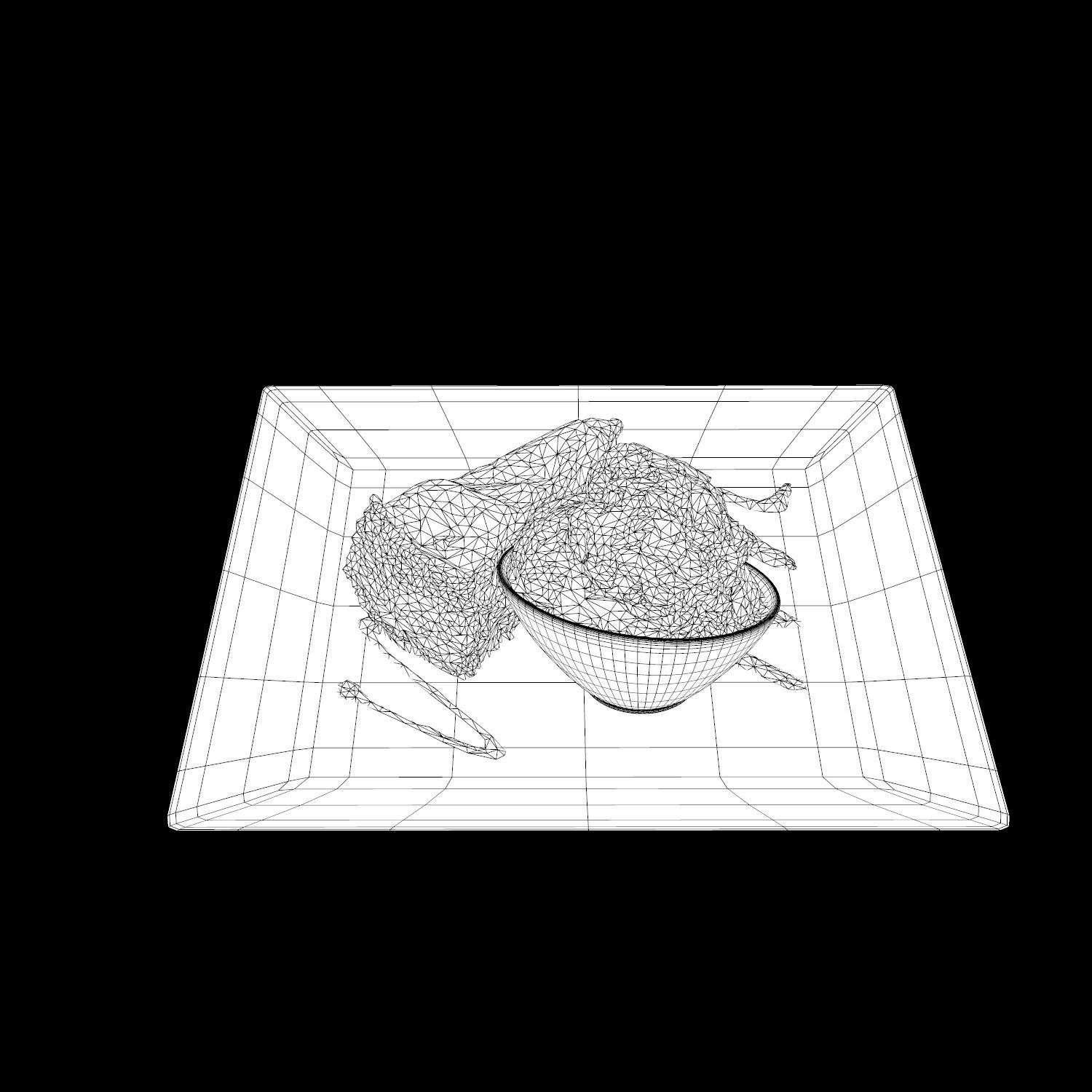 Crazy Red velvet Cheesecake Low-poly 3D model_13