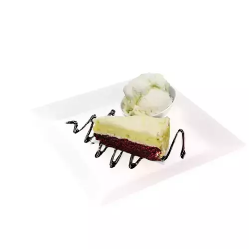 Crazy Red velvet Cheesecake Low-poly 3D model