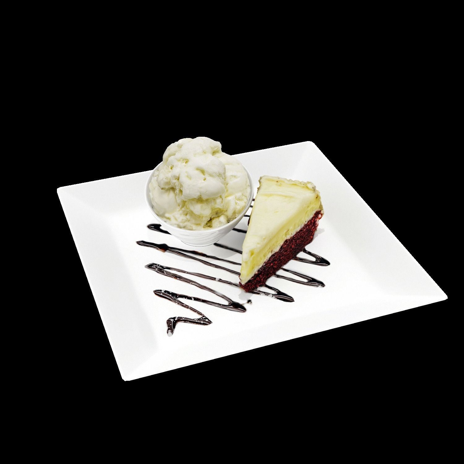 Crazy Red velvet Cheesecake Low-poly 3D model_5