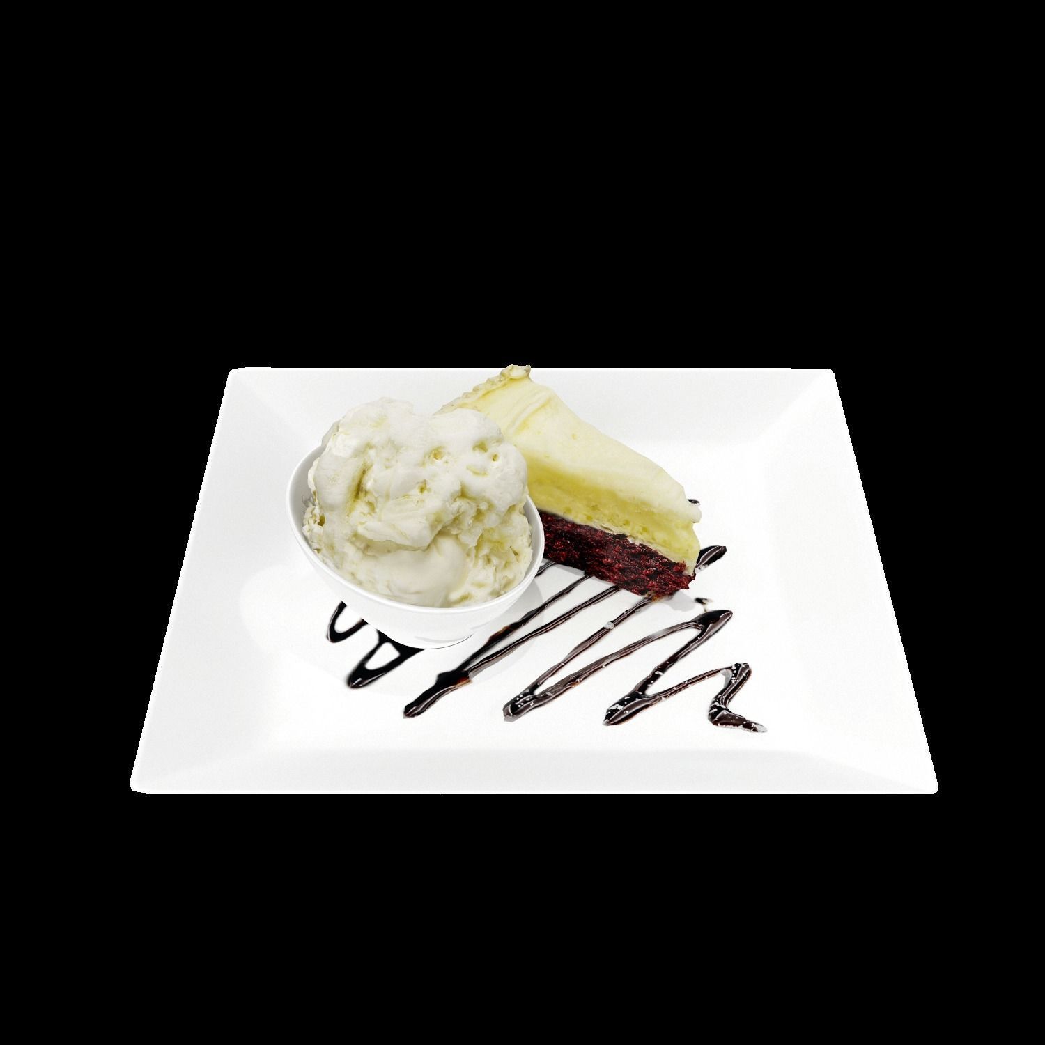 Crazy Red velvet Cheesecake Low-poly 3D model_2