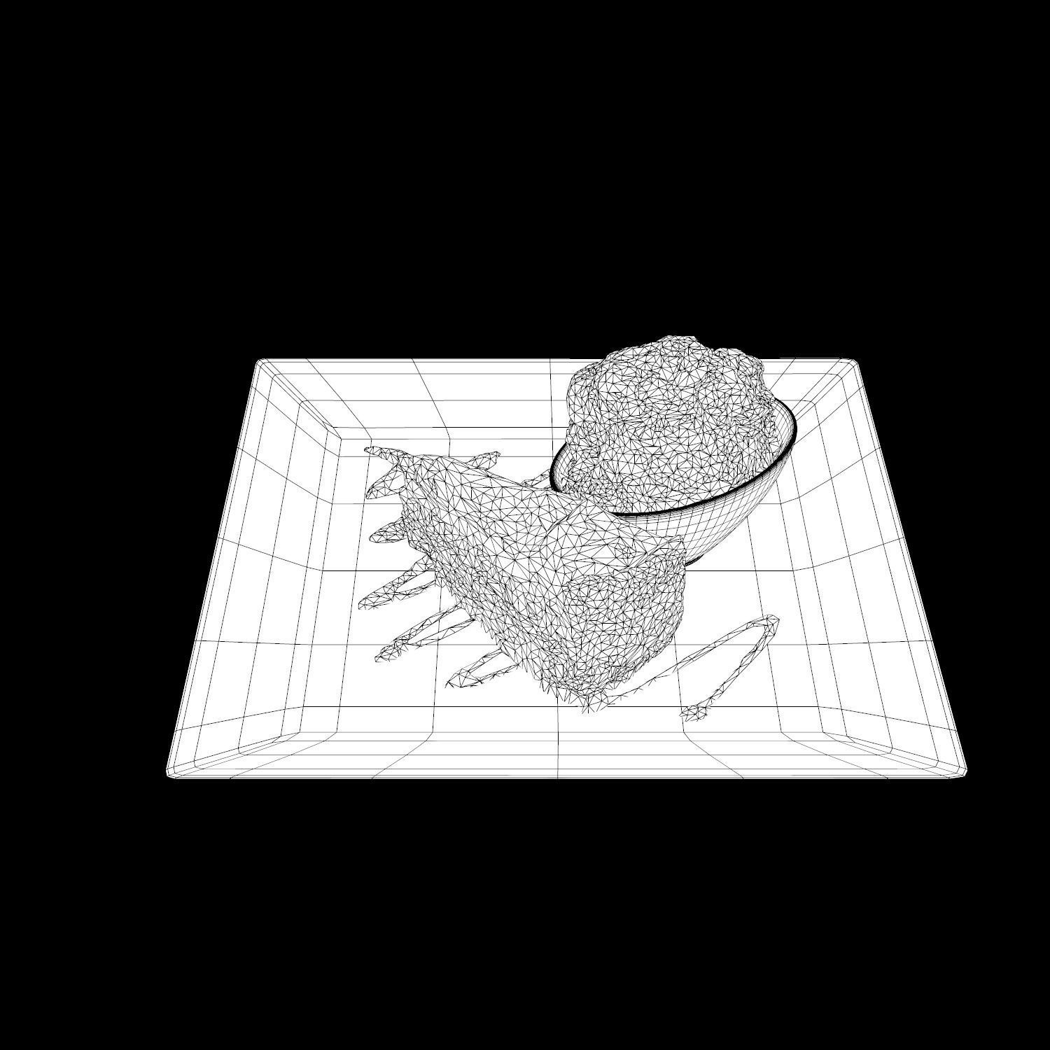 Crazy Red velvet Cheesecake Low-poly 3D model_14