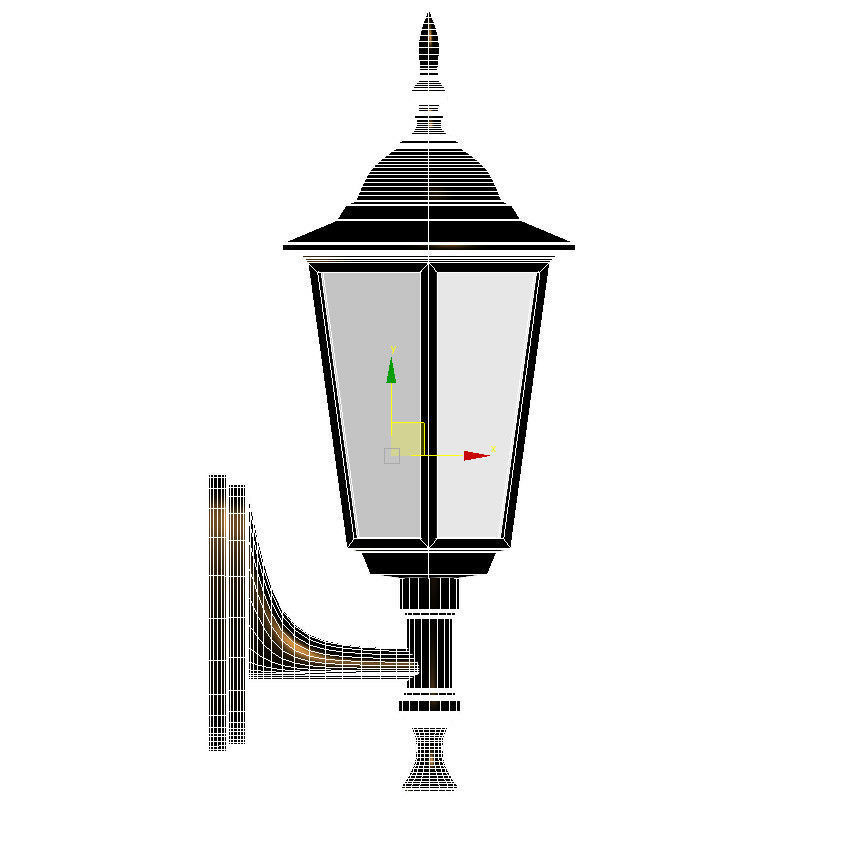lamp 3d model outdoor wall 3D model_10