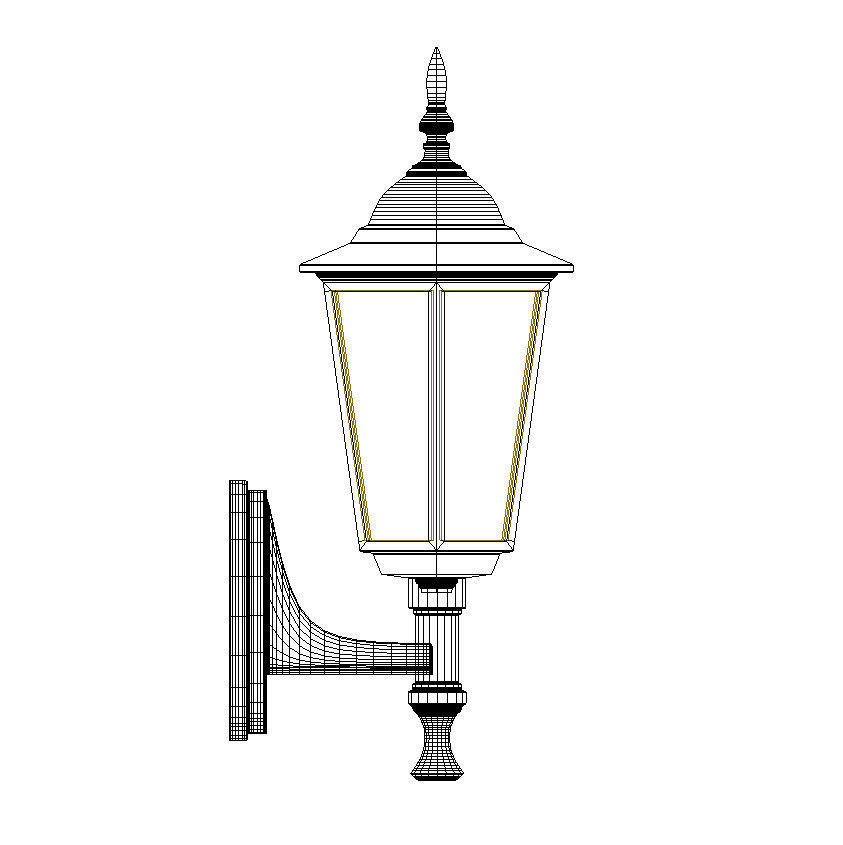 lamp 3d model outdoor wall 3D model_9
