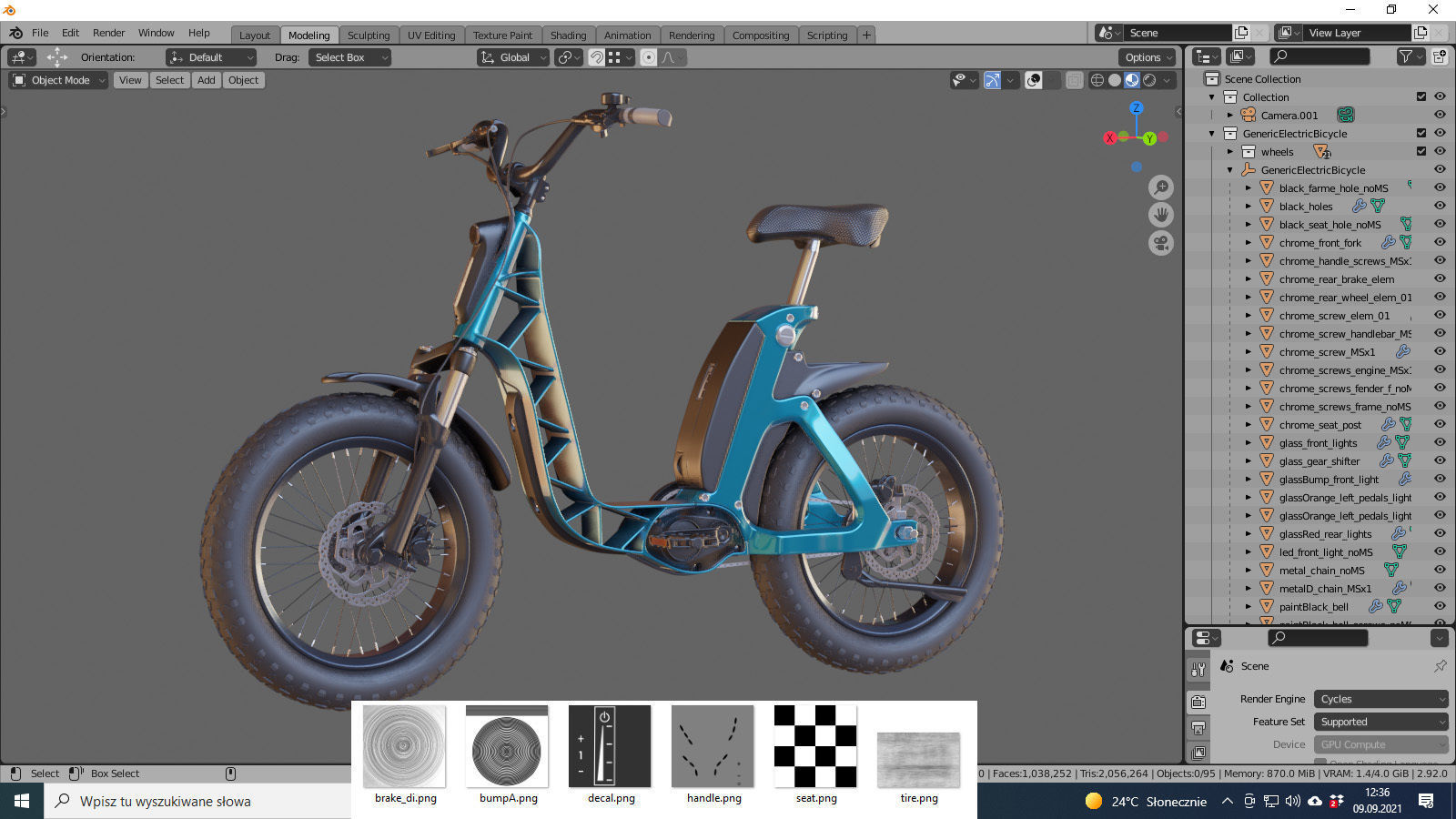 Electric Bicycle 3D model_25