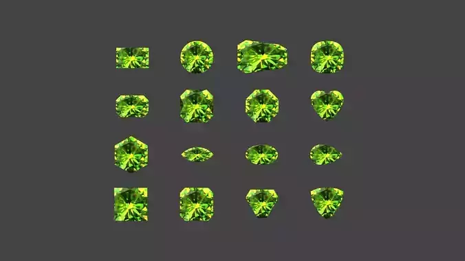 GEMS-026 Hiddenite Green Yellow