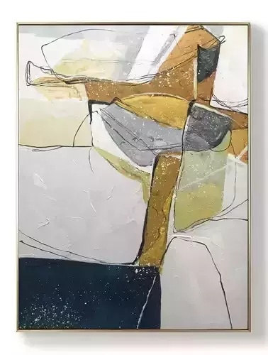 sofaaa abstract painting on canvas 3D model