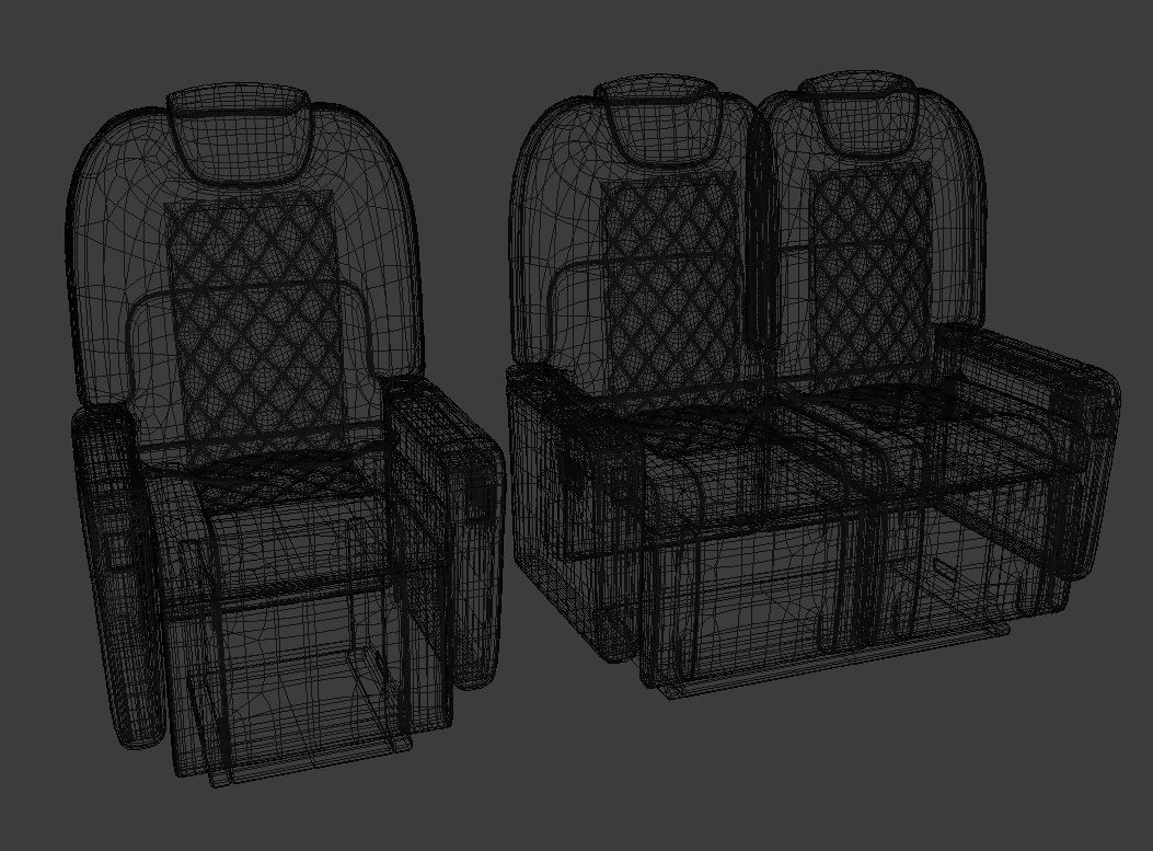 Jet Chairs Low-poly 3D model_10