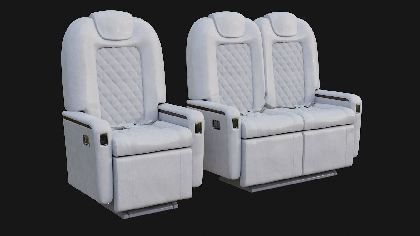 Jet Chairs Low-poly 3D model_5
