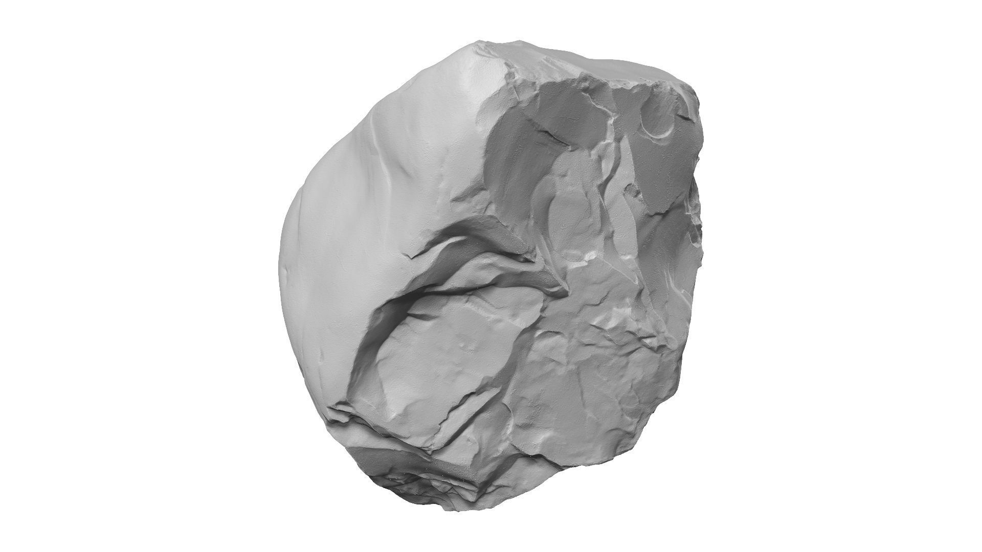 Yellow and Gray Rock Raw Scanned 3D model_1