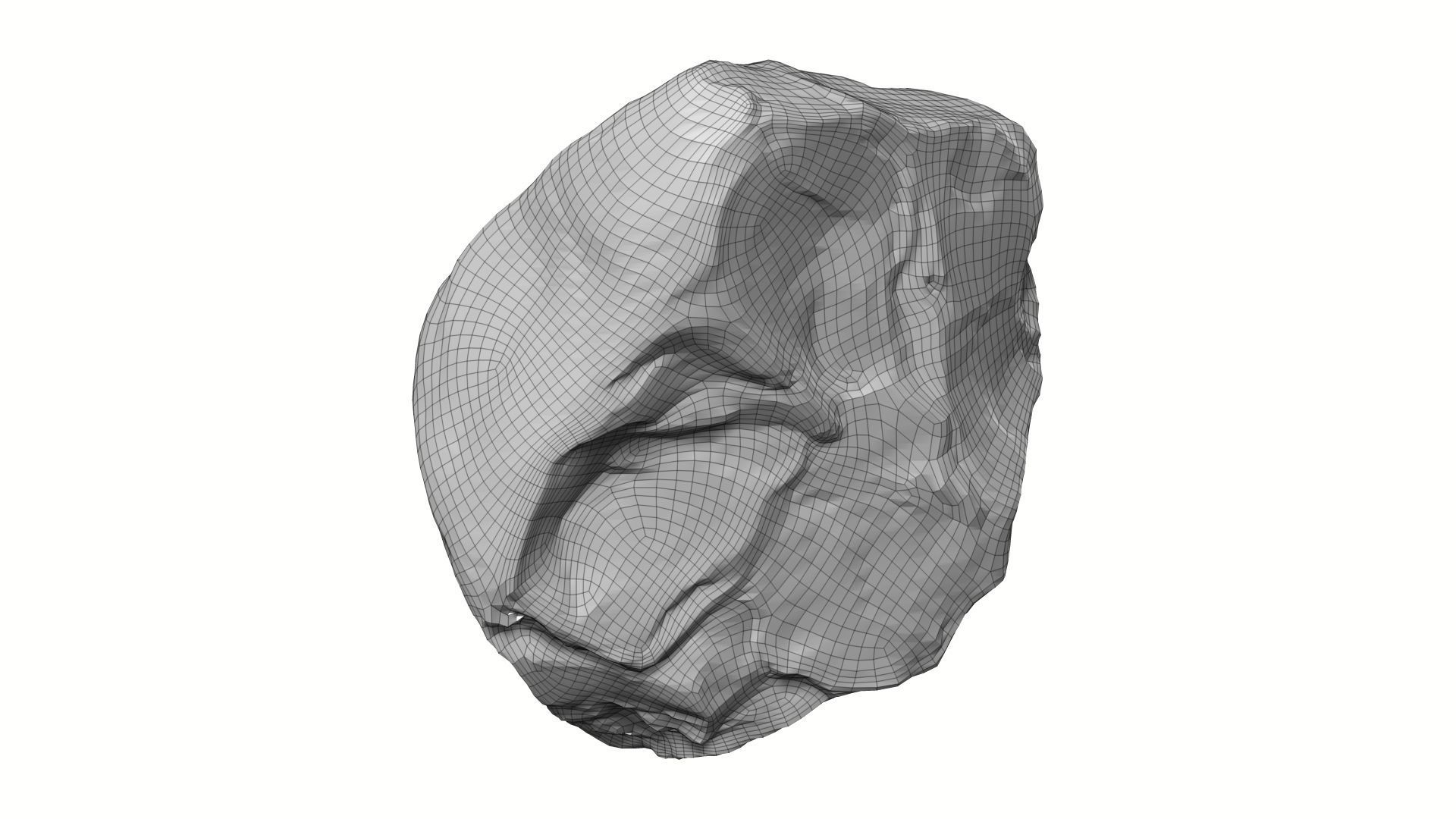 Yellow and Gray Rock Raw Scanned 3D model_7