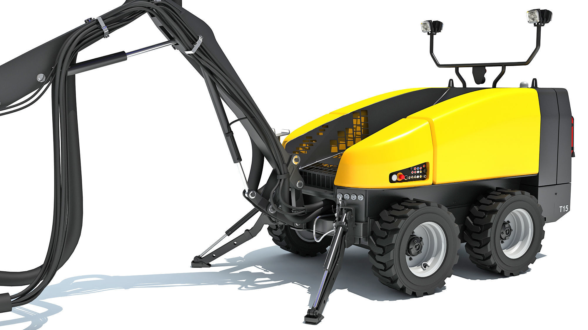 Top Hammer Drill Rig 3D model_16