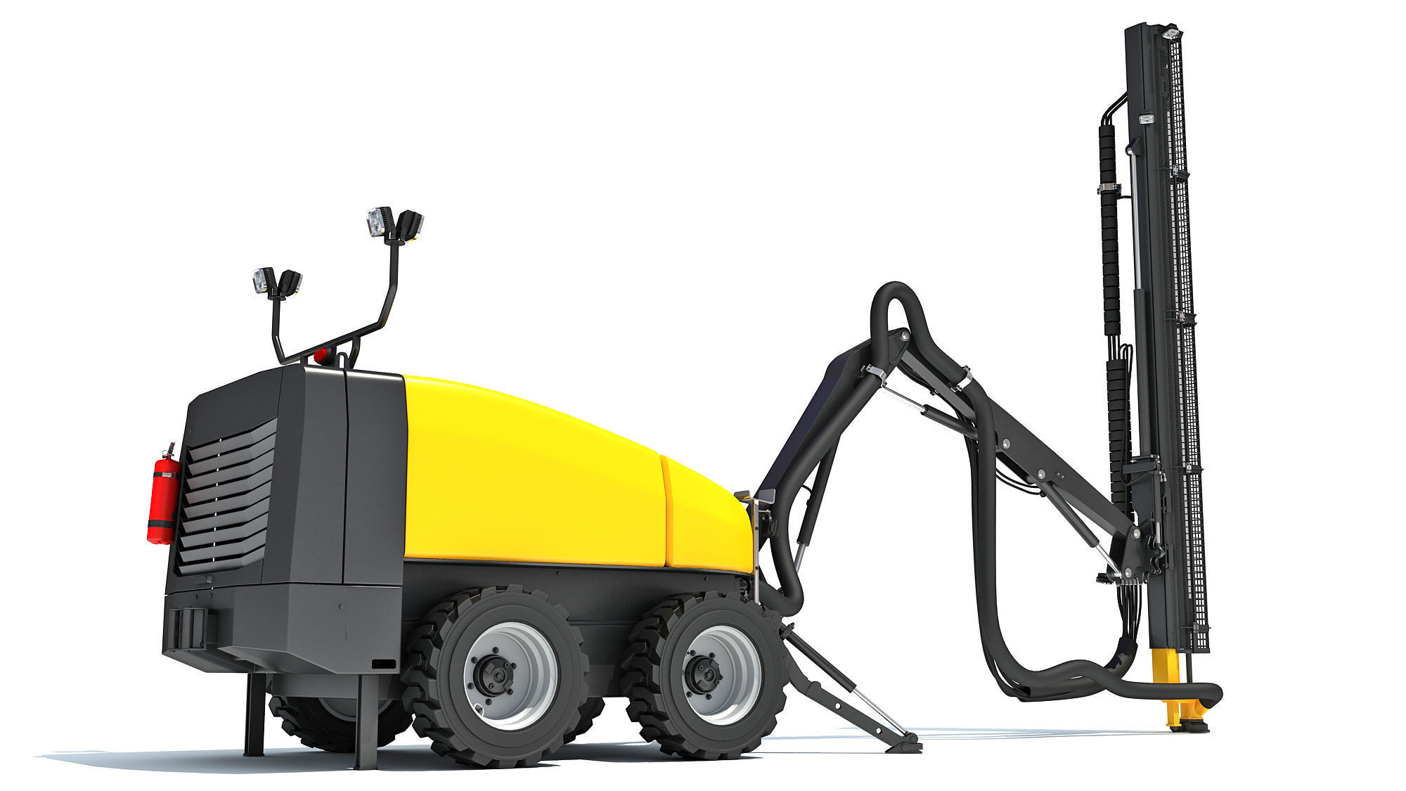 Top Hammer Drill Rig 3D model_7