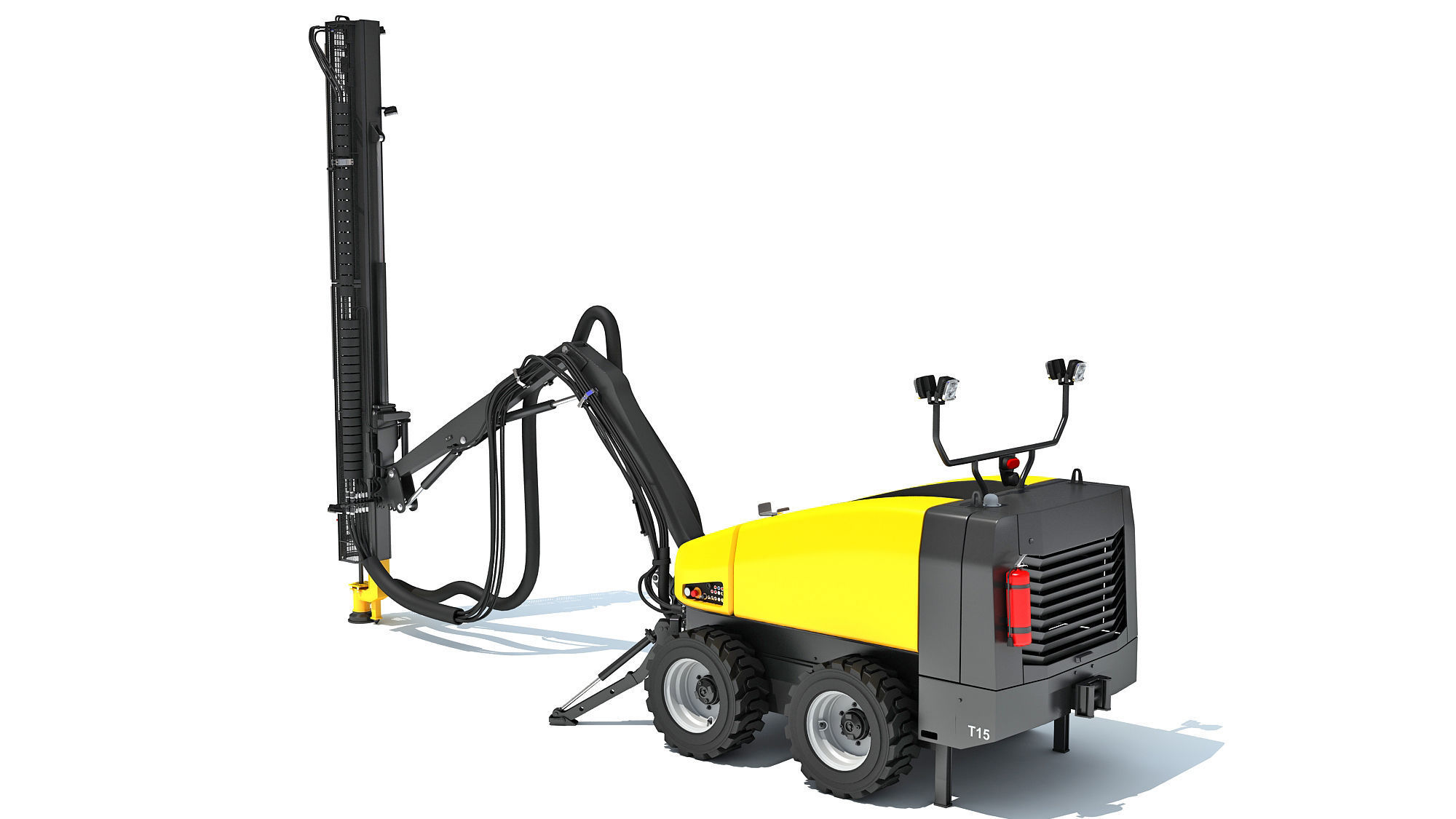 Top Hammer Drill Rig 3D model_3