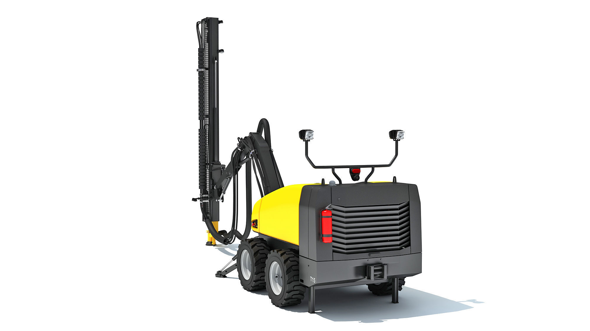 Top Hammer Drill Rig 3D model_4
