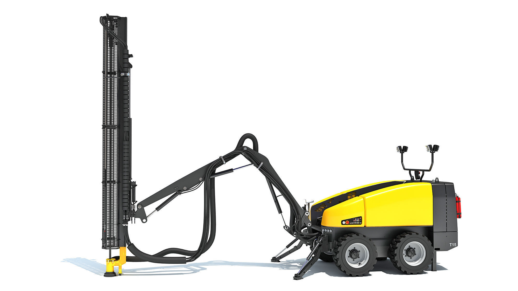 Top Hammer Drill Rig 3D model_1