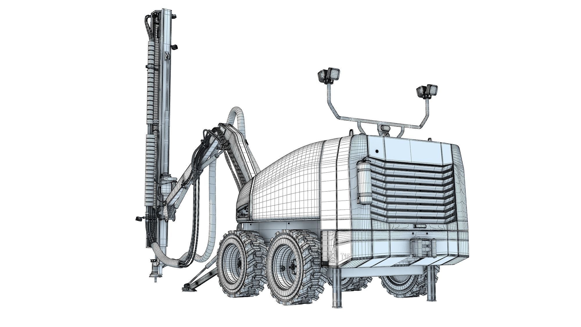 Top Hammer Drill Rig 3D model_21