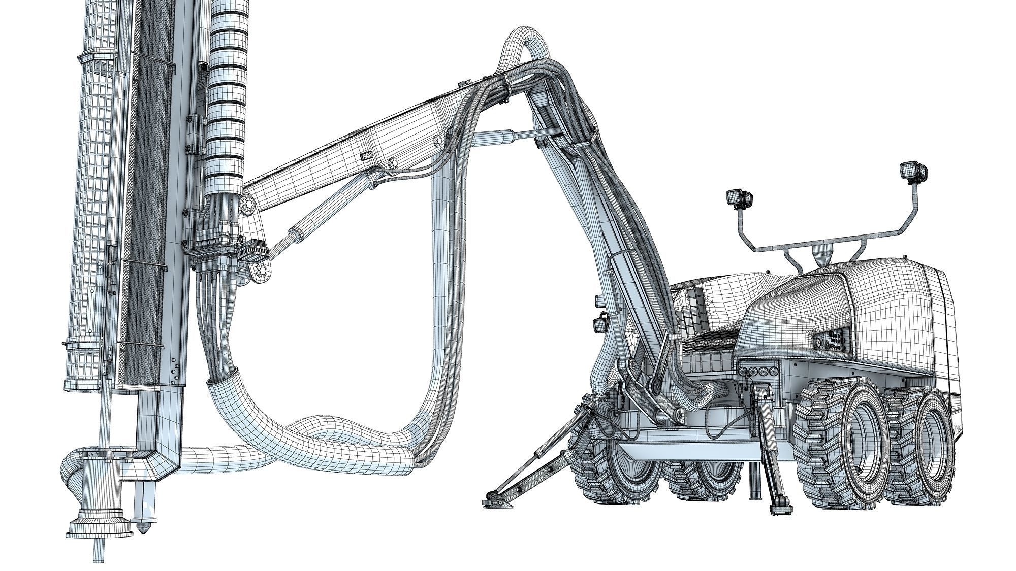 Top Hammer Drill Rig 3D model_23