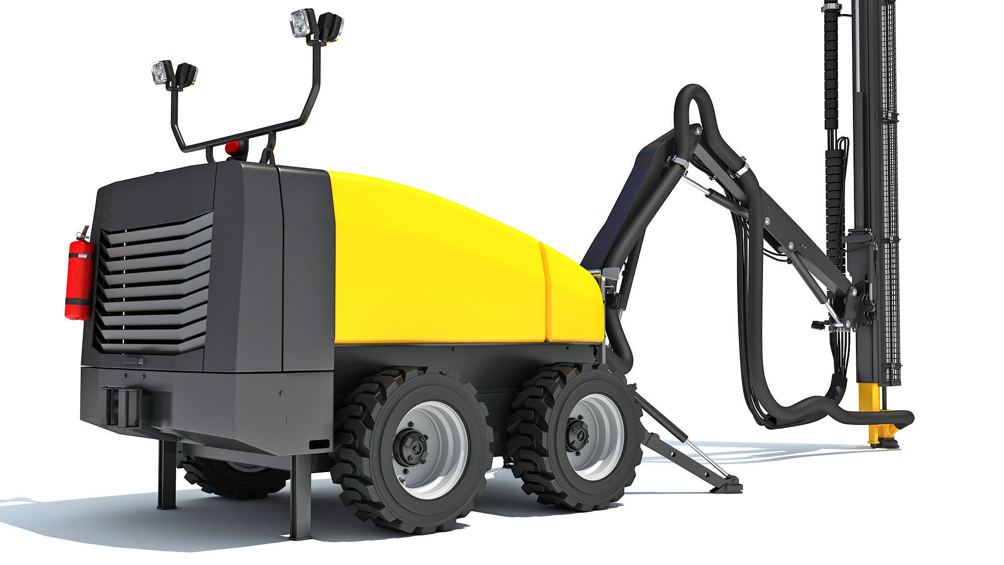 Top Hammer Drill Rig 3D model_17