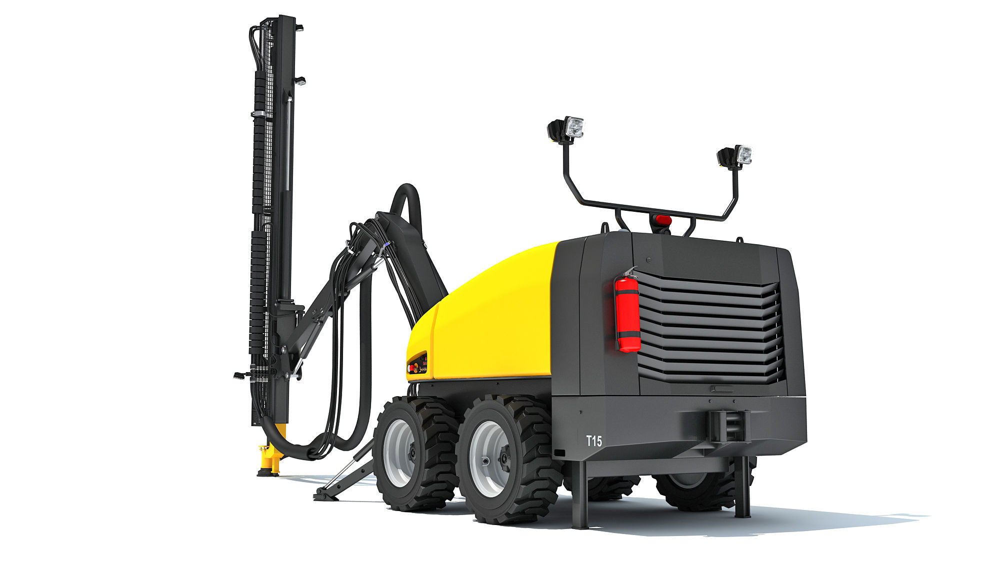 Top Hammer Drill Rig 3D model_6