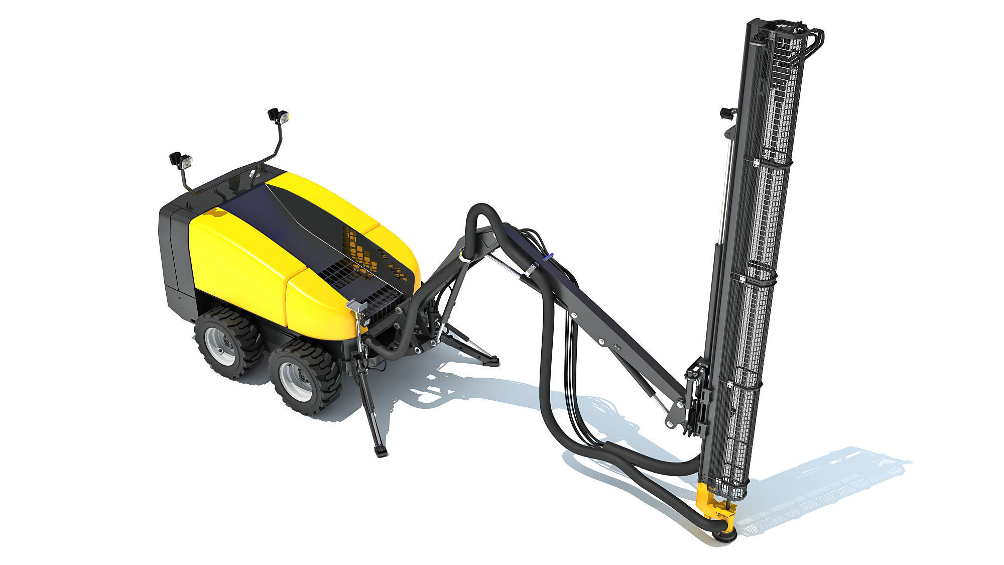 Top Hammer Drill Rig 3D model_12