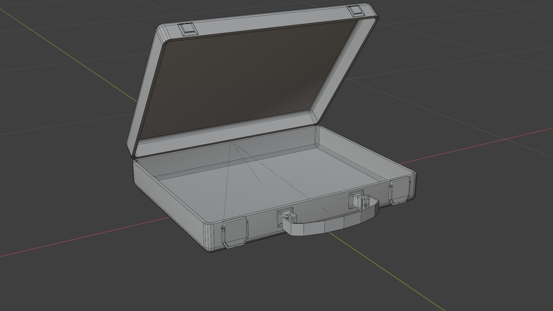 Old LowPoly Suitcase - Game Asset for mobile with PBR textures Low-poly 3D model_3