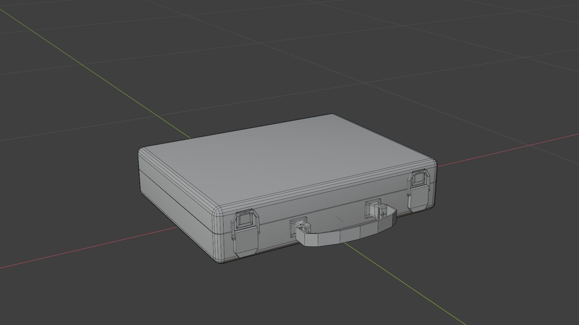 Old LowPoly Suitcase - Game Asset for mobile with PBR textures Low-poly 3D model_4