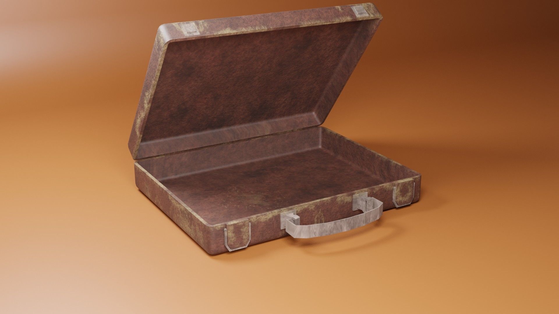 Old LowPoly Suitcase - Game Asset for mobile with PBR textures Low-poly 3D model_2