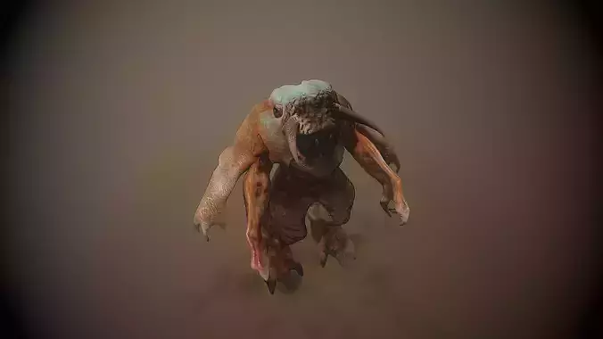 monster creature aquas sand  Low-poly 3D model