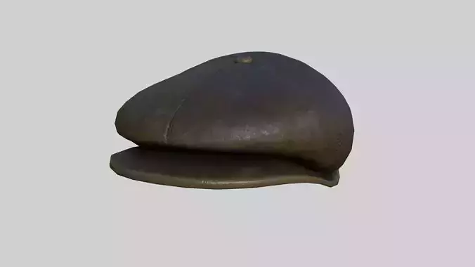 Newsboy Hat 03 Rust Leather - Character Fashion Design Low-poly 3D model