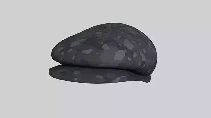 Newsboy Hat 04 Dark Camouflage - Character Fashion Design Low-poly 3D model