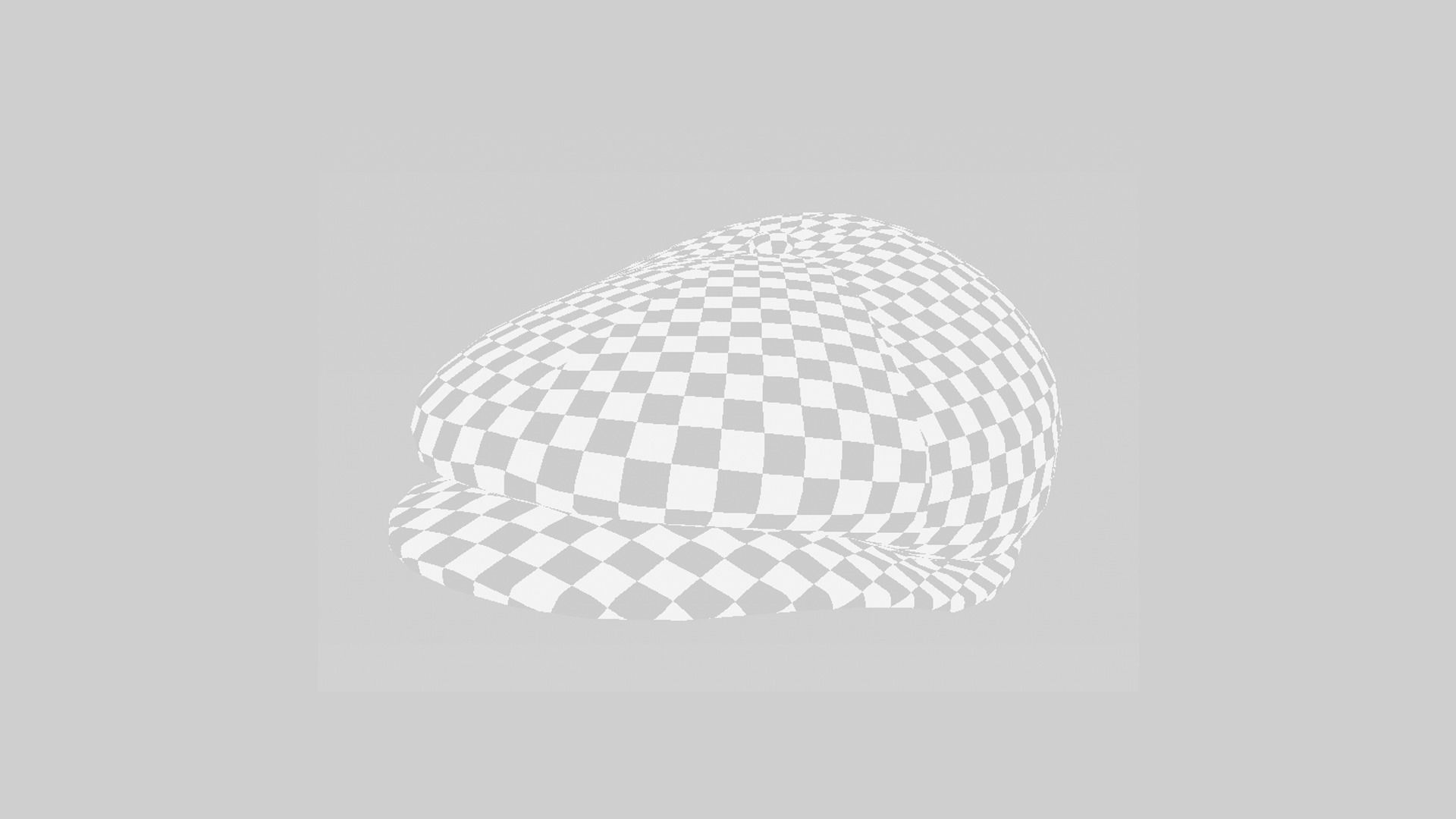 Newsboy Hat 07 Black - Character Fashion Design Low-poly 3D model_10