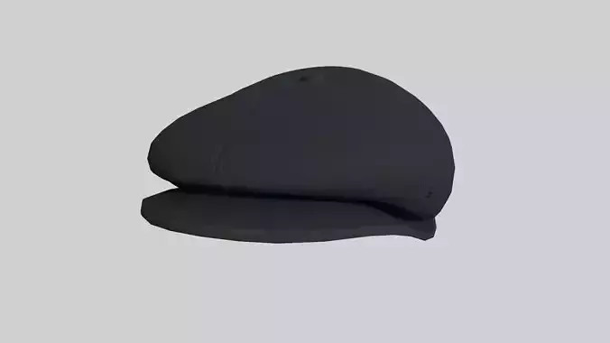 Newsboy Hat 07 Black - Character Fashion Design Low-poly 3D model