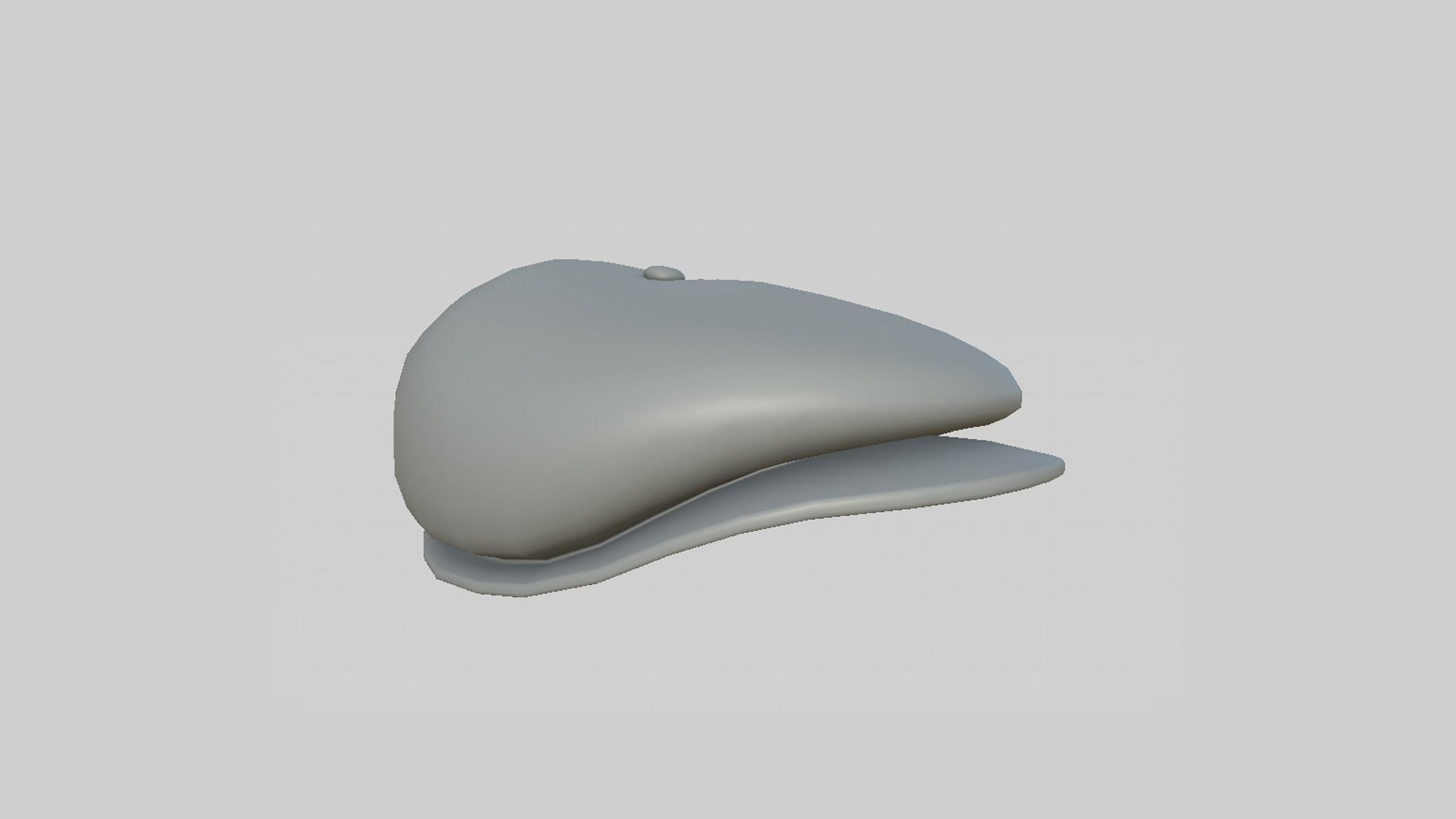 Newsboy Hat 07 Black - Character Fashion Design Low-poly 3D model_7