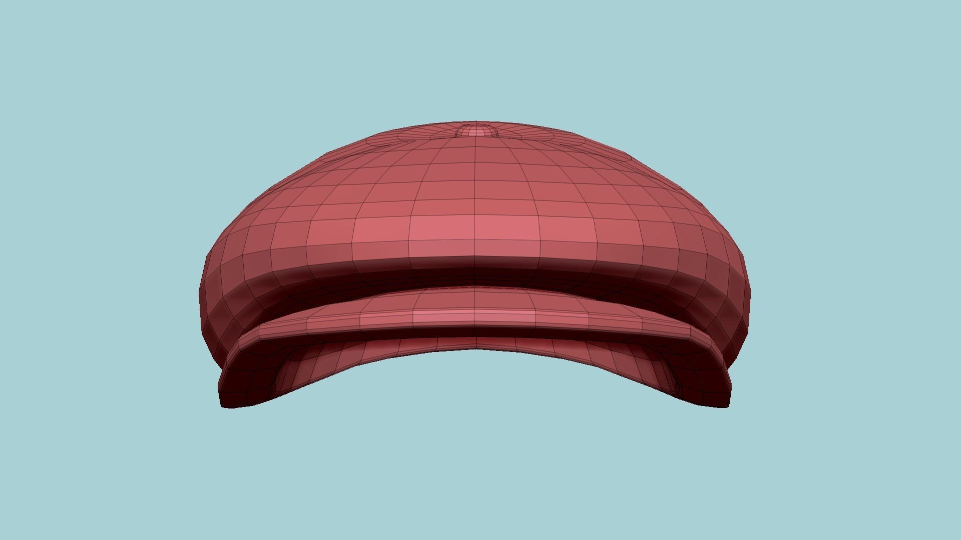 Newsboy Hat 07 Black - Character Fashion Design Low-poly 3D model_12