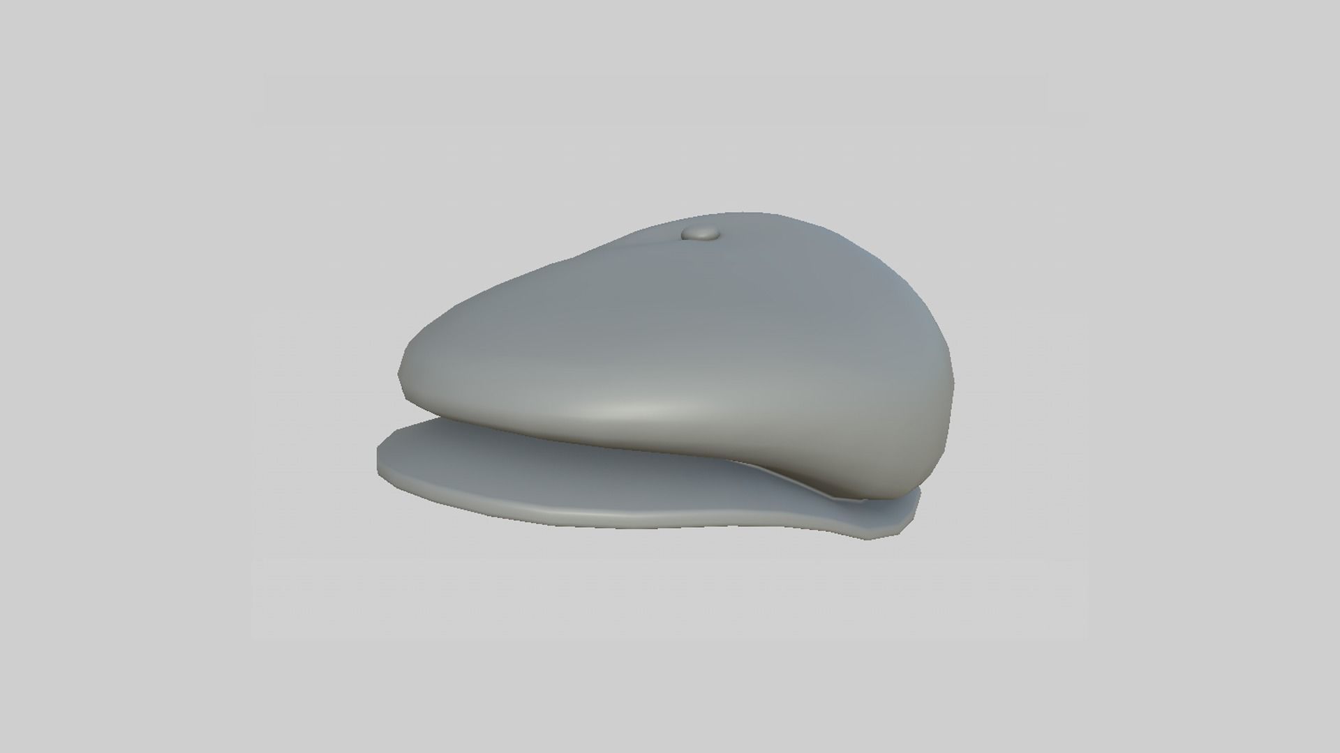 Newsboy Hat 07 Black - Character Fashion Design Low-poly 3D model_8