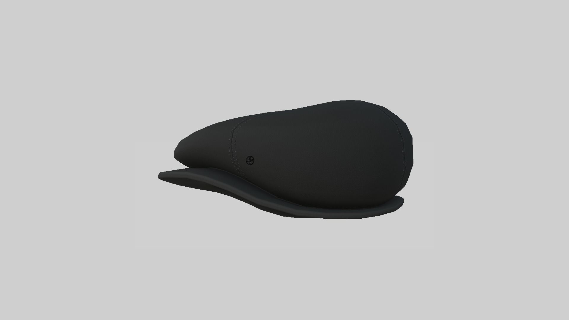 Newsboy Hat 07 Black - Character Fashion Design Low-poly 3D model_2