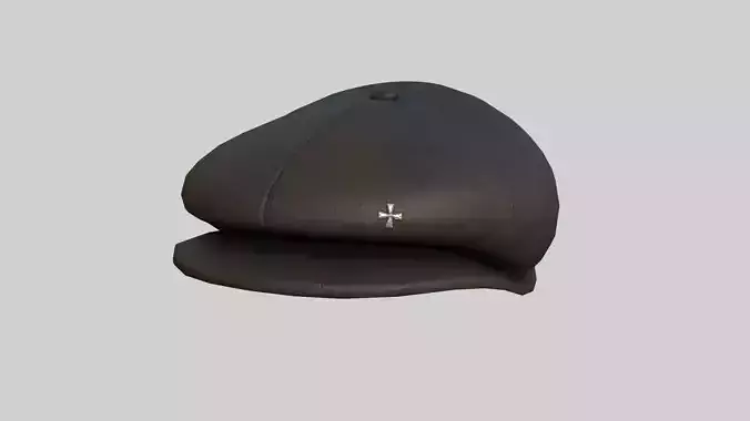 Newsboy Hat 08 Brown Leather - Character Fashion Design Low-poly 3D model