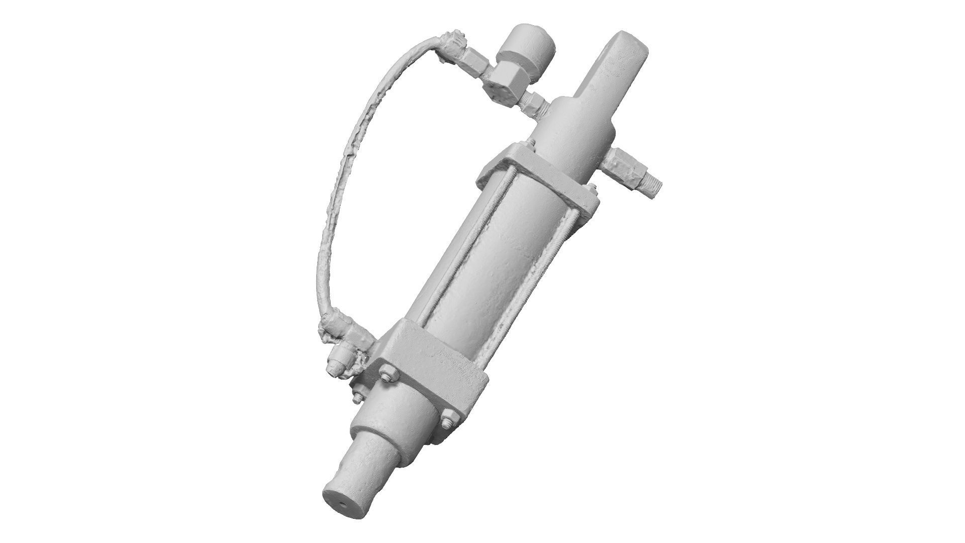 Old Hydraulic Cylinder Raw Scanned 3D model_9