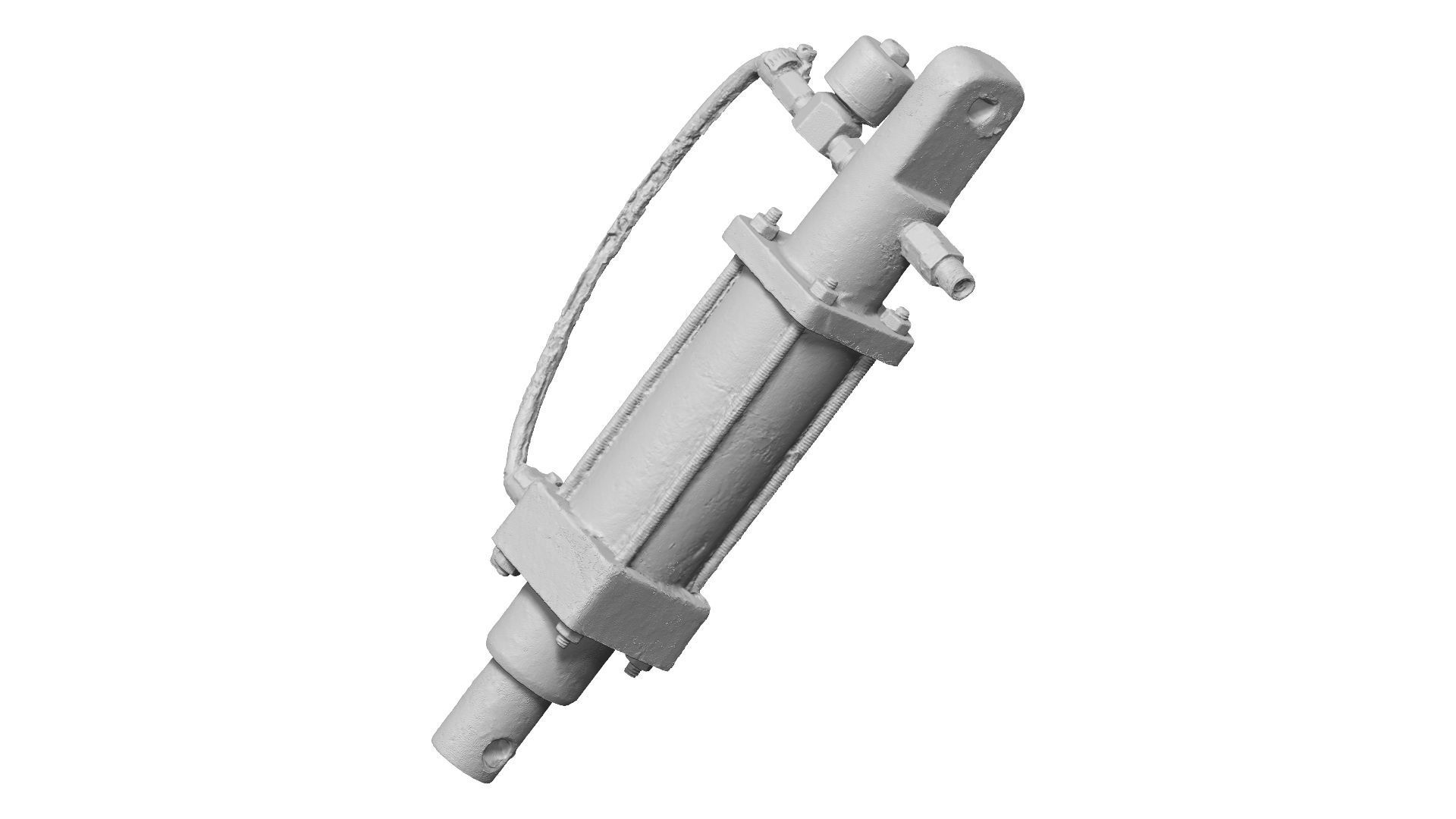 Old Hydraulic Cylinder Raw Scanned 3D model_1