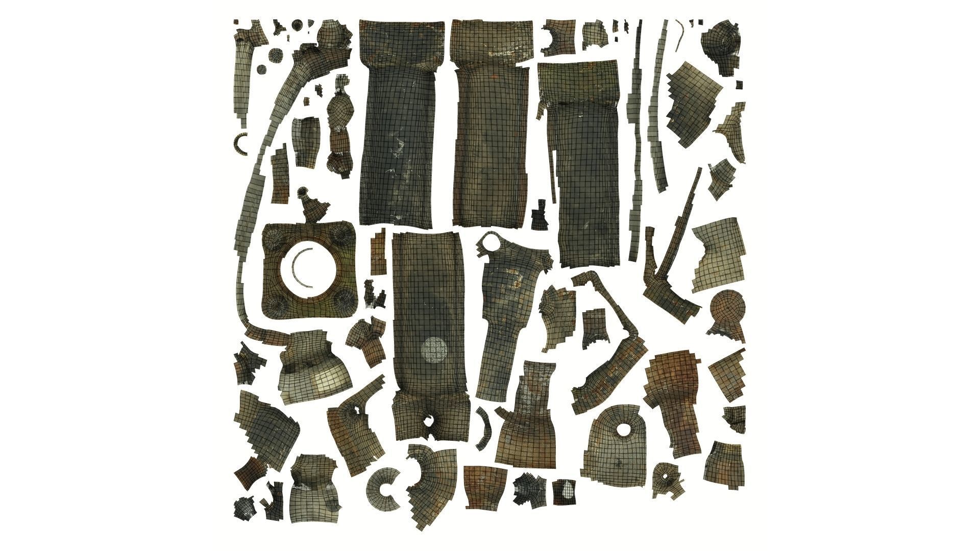 Old Hydraulic Cylinder Raw Scanned 3D model_14