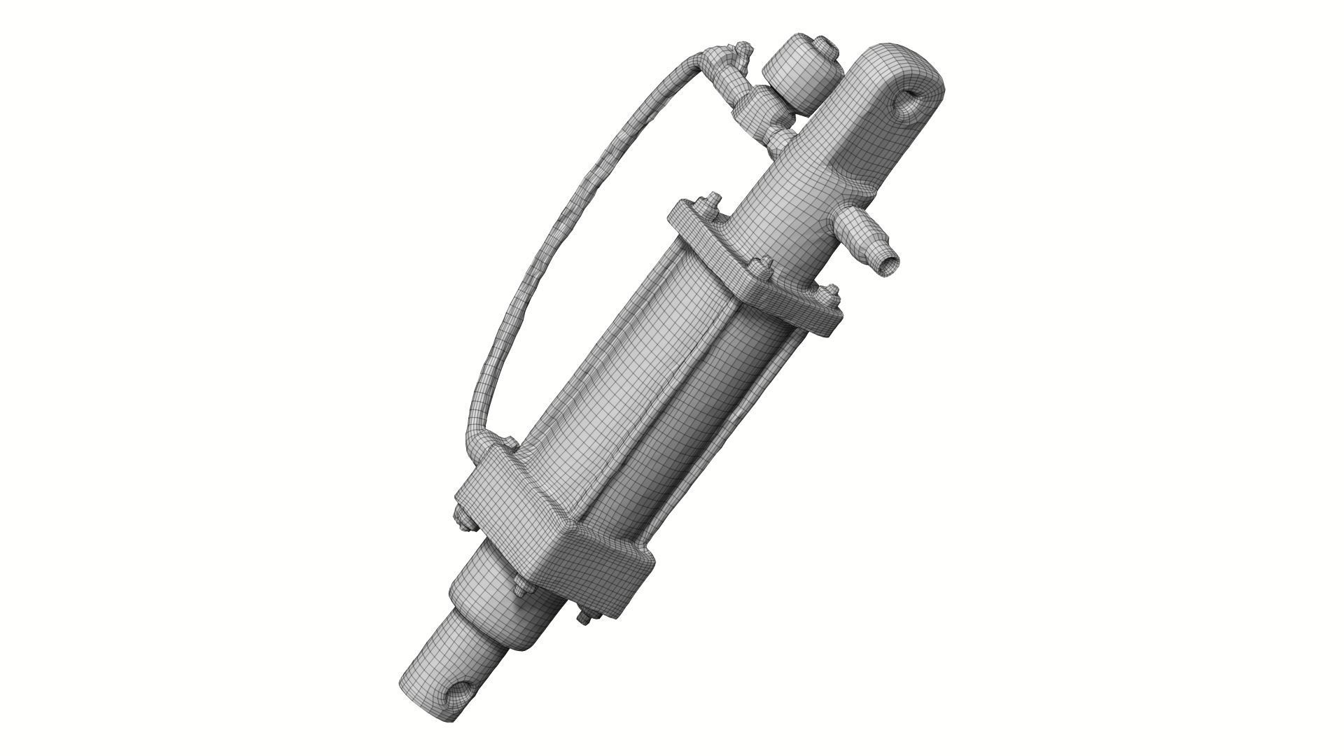 Old Hydraulic Cylinder Raw Scanned 3D model_7