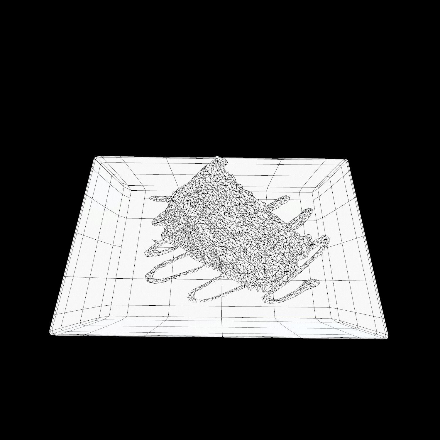 Carrot cake Low-poly 3D model_12