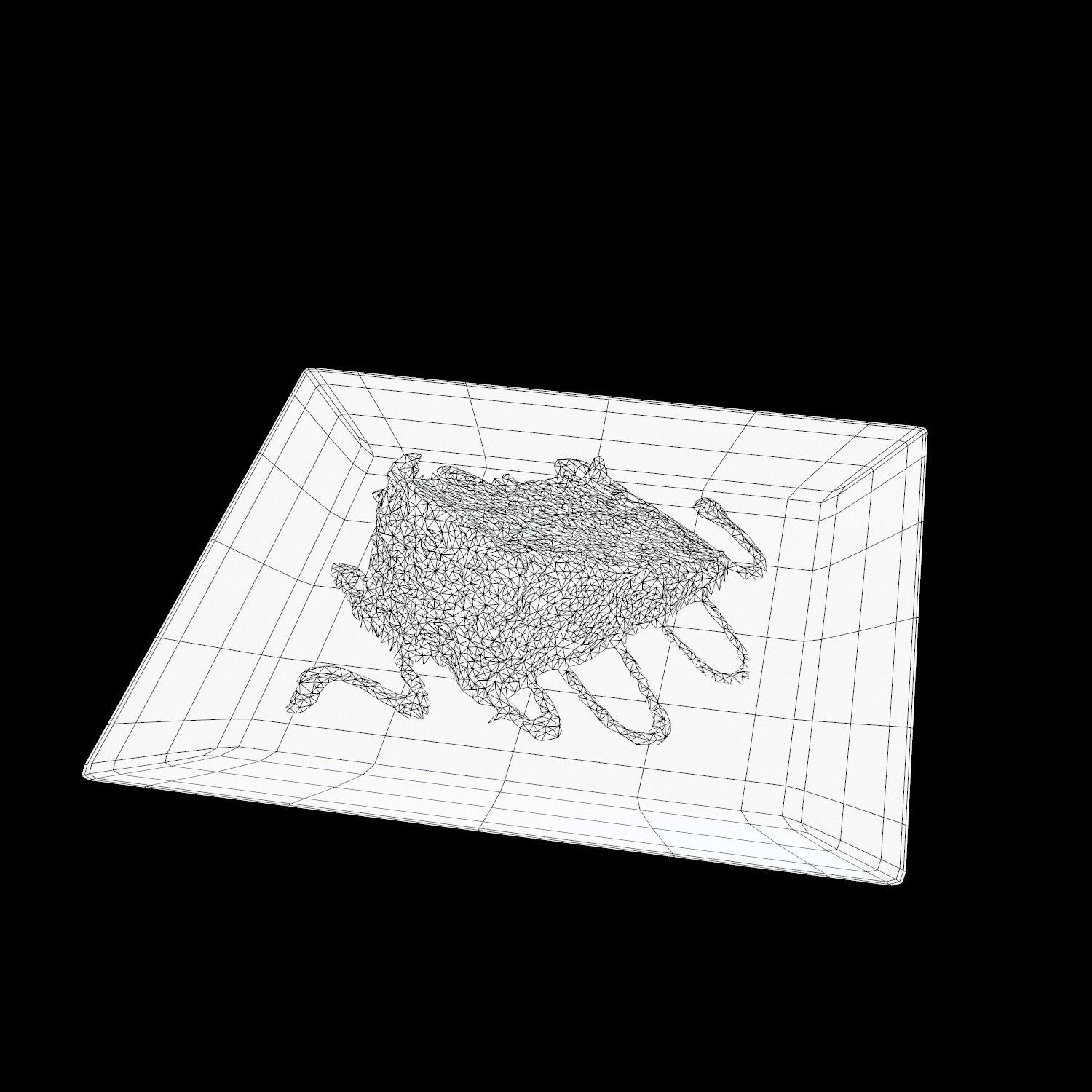 Carrot cake Low-poly 3D model_13