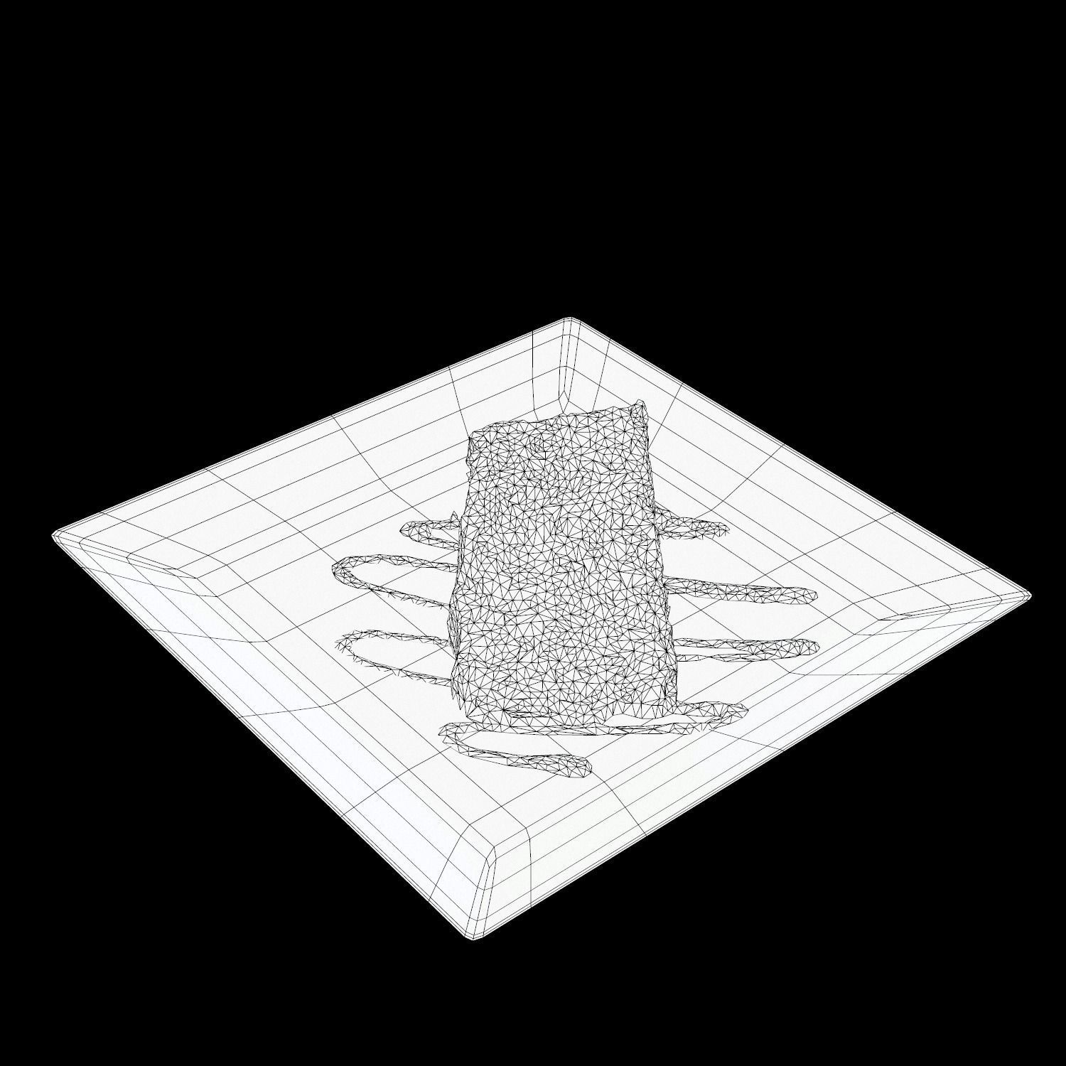 Carrot cake Low-poly 3D model_16