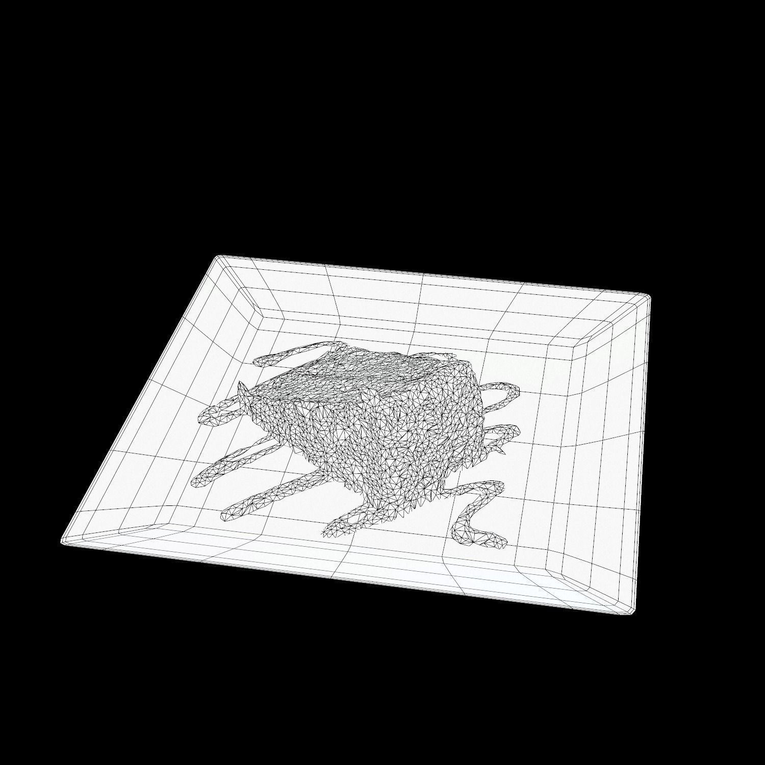 Carrot cake Low-poly 3D model_14